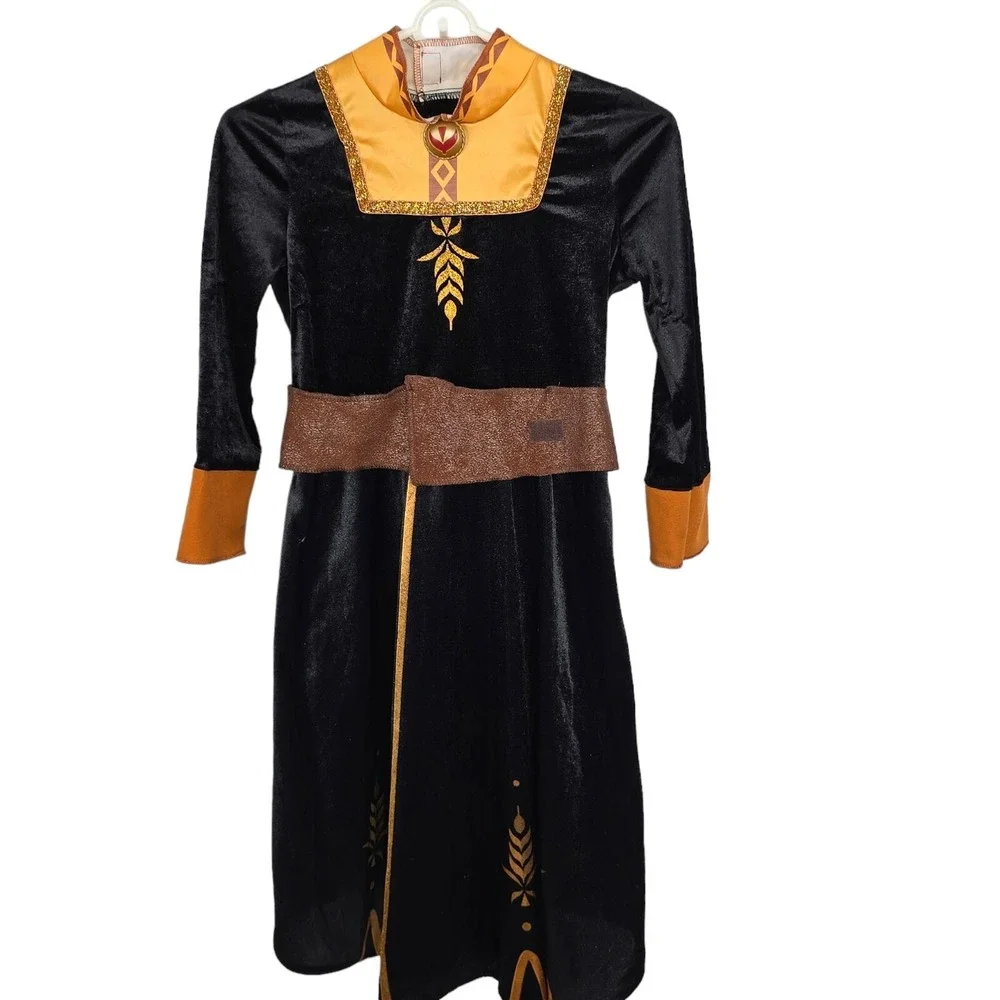 DIsney Frozen 2 Anna Travel Adventure Dress Deluxe 2pc Costume M(8-10) Halloween